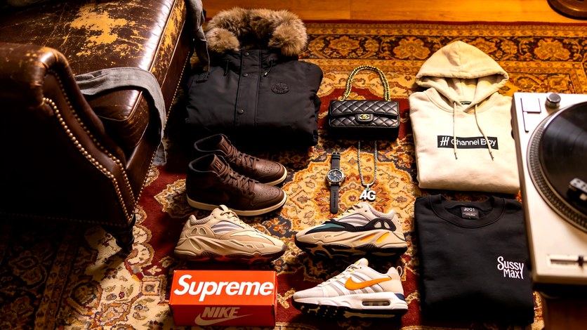 Rep sneaker haul — Supreme box, Nike Air Max, Yeezy 700, Canada Goose, Chanel bag — community QC photo